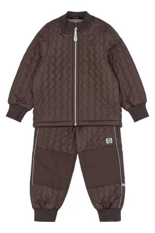 Mikk-Line Duvet Fleece Sæt - Coffee Bean - 80