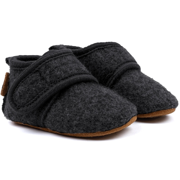 Mikk-Line Hjemmesko - Prewalker Uld - Anthracite Melange