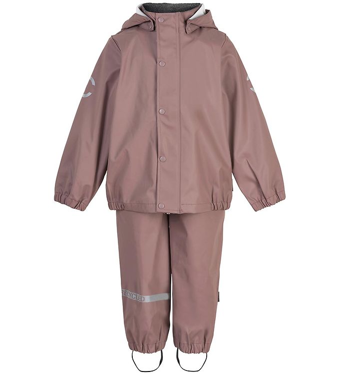 Mikk-Line Regntøj m. Seler - PU - Recycled - Burlwood