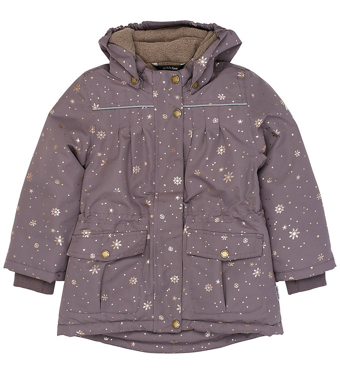 Mikk-Line Vinterjakke - Snowflake Glitter AOP