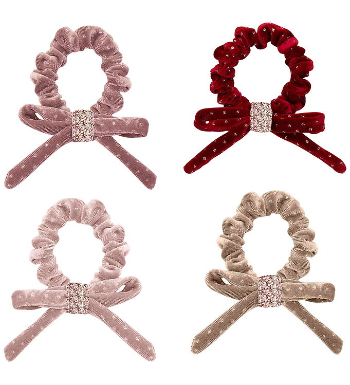 Mimi & Lula Hårelastikker - Scrunchies- 4-Pak - Velvet Bow Mimi & Lula Hårelastikker - Scrunchies- 4-Pak - Velvet Bow