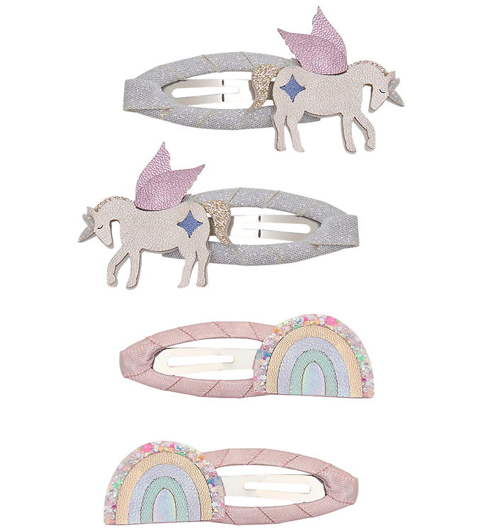 Mimi & Lula Hårspænder - 4-Pak - Unicorn and Rainbow Mimi & Lula Hårspænder - 4-Pak - Unicorn and Rainbow