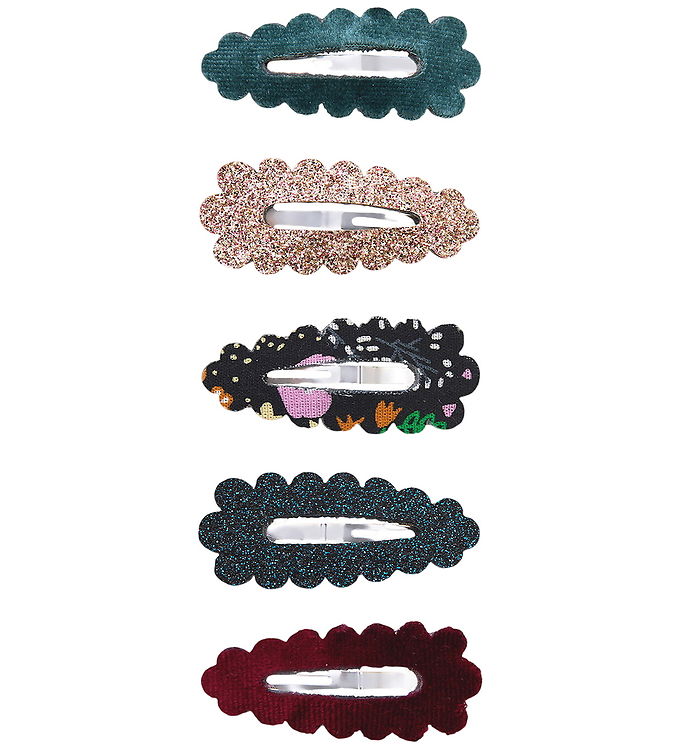 Mimi & Lula Hårspænder - 5-Pak - Mini Scalloped Blackberry Mimi & Lula Hårspænder - 5-Pak - Mini Scalloped Blackberry