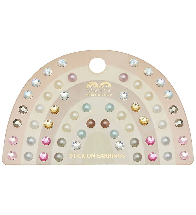 Mimi & Lula Ørestickers - 30 stk Pink Gem Earrings Mimi & Lula Ørestickers - 30 stk Pink Gem Earrings
