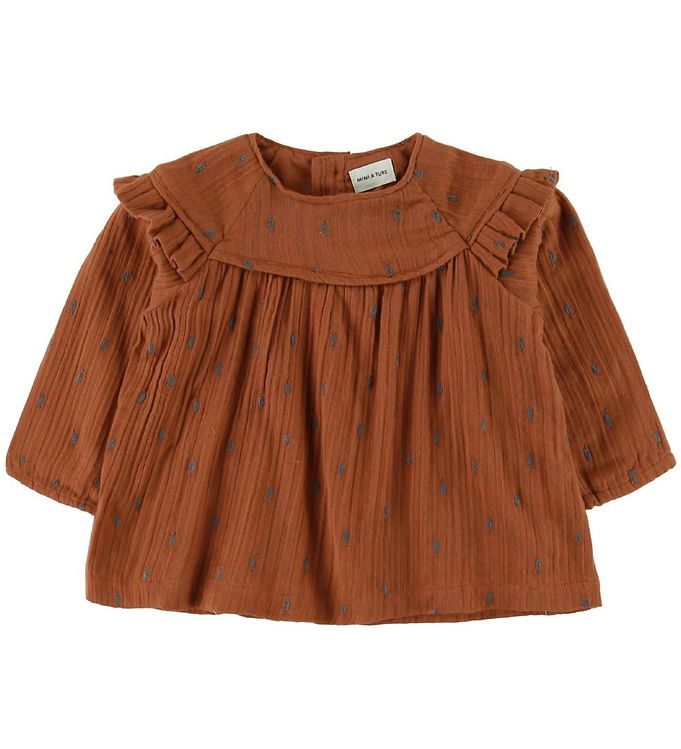 Mini A Ture Bluse - Cenia - Leather Brown Mini A Ture Bluse - Cenia - Leather Brown