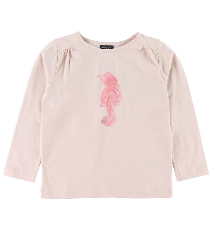 Mini Q Ture Bluse - Anelle - Rosa m. Kat Mini Q Ture Bluse - Anelle - Rosa m. Kat