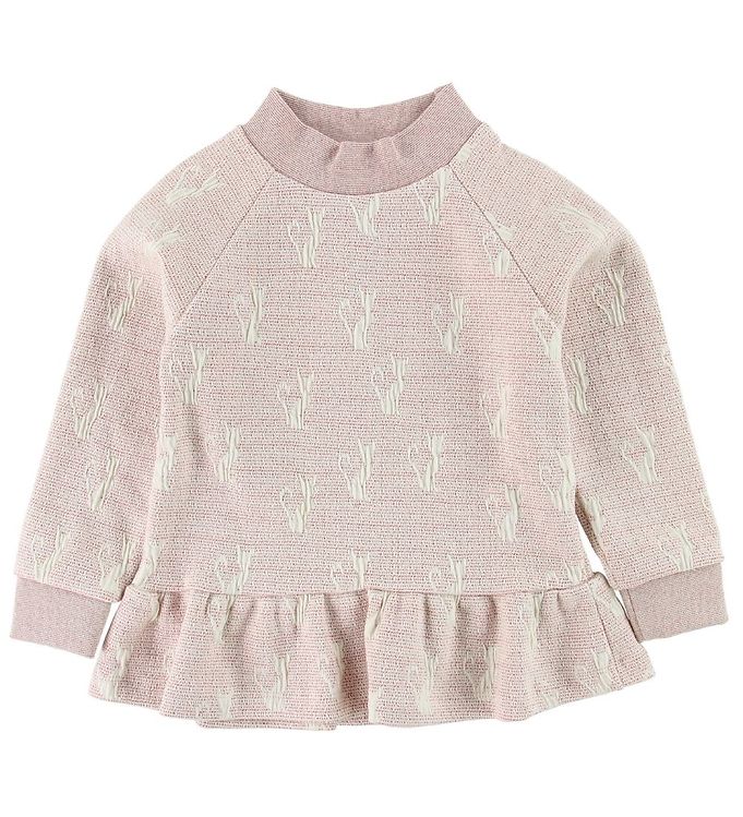 Mini Q Ture Bluse - Kicka - Hvid m. Glitter/Katte Mini Q Ture Bluse - Kicka - Hvid m. Glitter/Katte