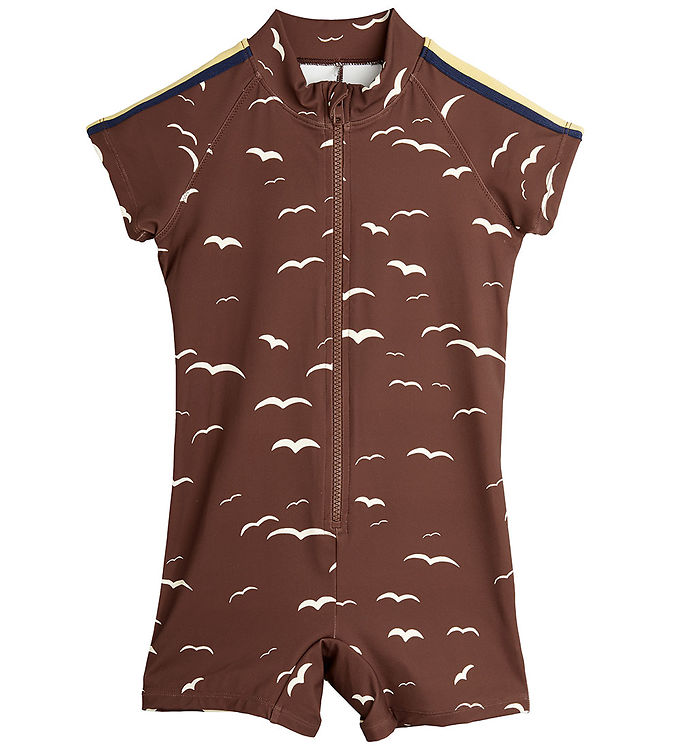 Mini Rodini Badeheldragt - Seagull - Brun Mini Rodini Badeheldragt - Seagull - Brun