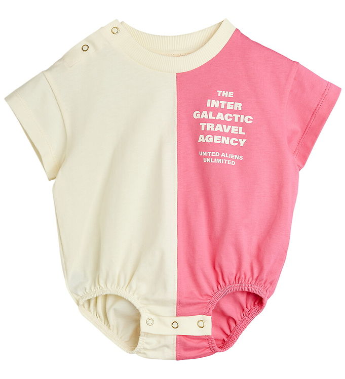 Mini Rodini Body K/Æ - Travel Agency - Rosa/Beige Mini Rodini Body K/Æ - Travel Agency - Rosa/Beige