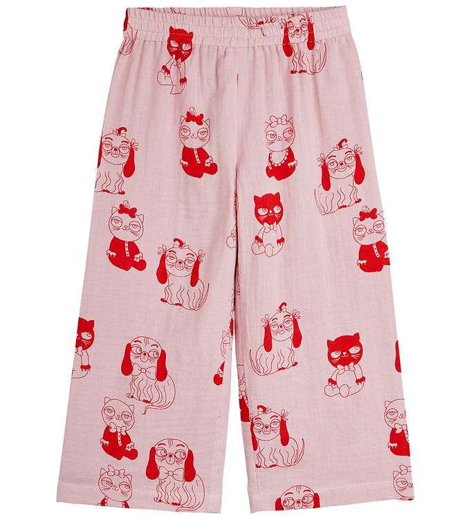 Mini Rodini Bukser - Musselin - Minibabies - Pink Mini Rodini Bukser - Musselin - Minibabies - Pink