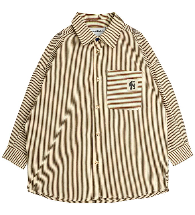 Mini Rodini Skjorte - Poplin - Brun