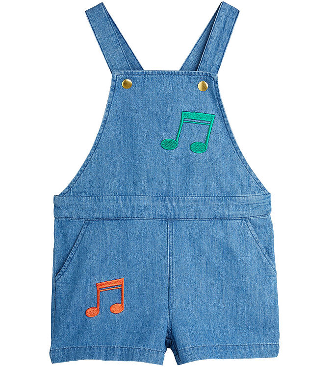 Mini Rodini Smækbukser - Denim - Note - Blå Mini Rodini Smækbukser - Denim - Note - Blå