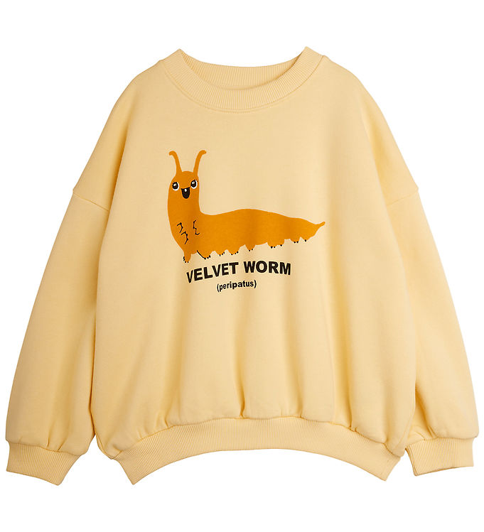 Mini Rodini Sweatshirt - Velvet worm - Yellow Mini Rodini Sweatshirt - Velvet worm - Yellow