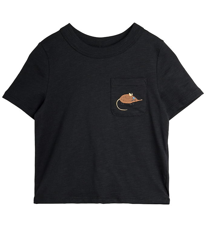 Mini Rodini T-shirt - Elephant Shrew - Sort Mini Rodini T-shirt - Elephant Shrew - Sort