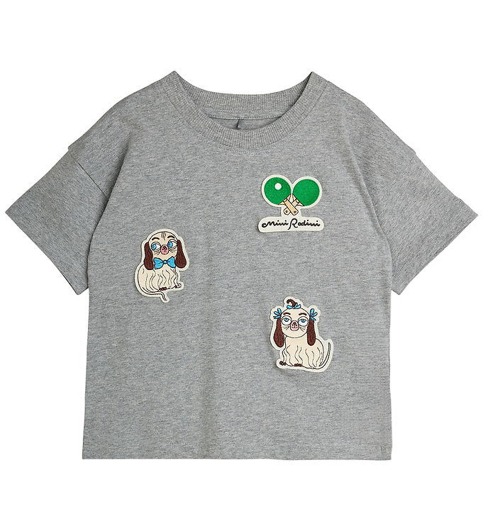 Mini Rodini T-shirt - Minibabies - Grey Melange