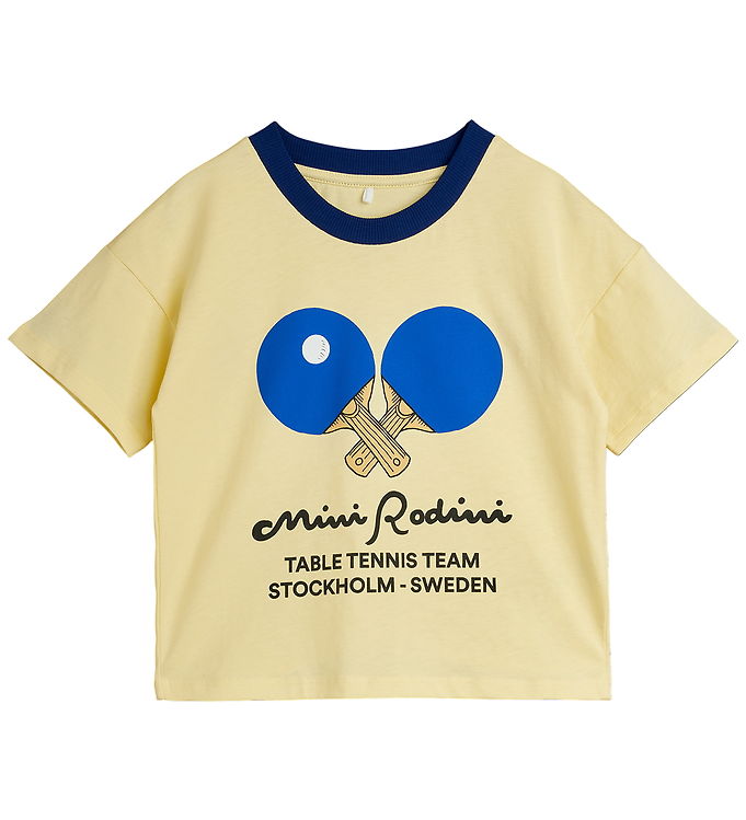 Mini Rodini T-shirt - Table Tennis - Gul Mini Rodini T-shirt - Table Tennis - Gul