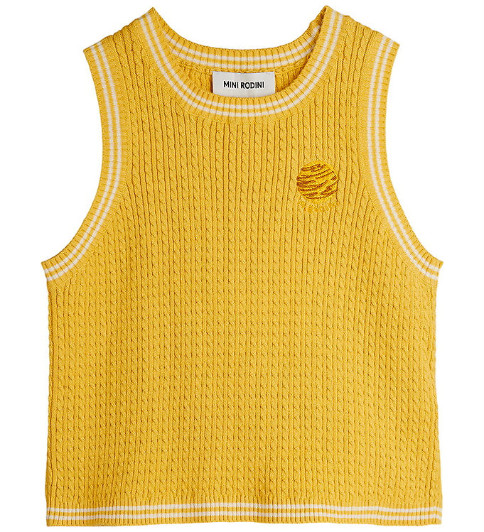 Mini Rodini Tanktop - Strik - Gul Mini Rodini Tanktop - Strik - Gul