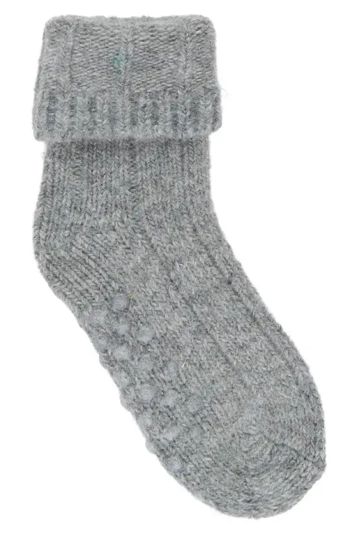 MiniPop Babystrømpe Uld - Light Grey Melange - 15/18 MiniPop Babystrømpe Uld - Light Grey Melange - 15/18