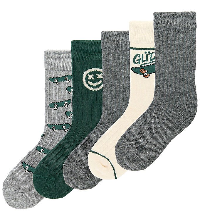 MiniPop Strømper - Viskose - 5-pak - Grey Melange MiniPop Strømper - Viskose - 5-pak - Grey Melange