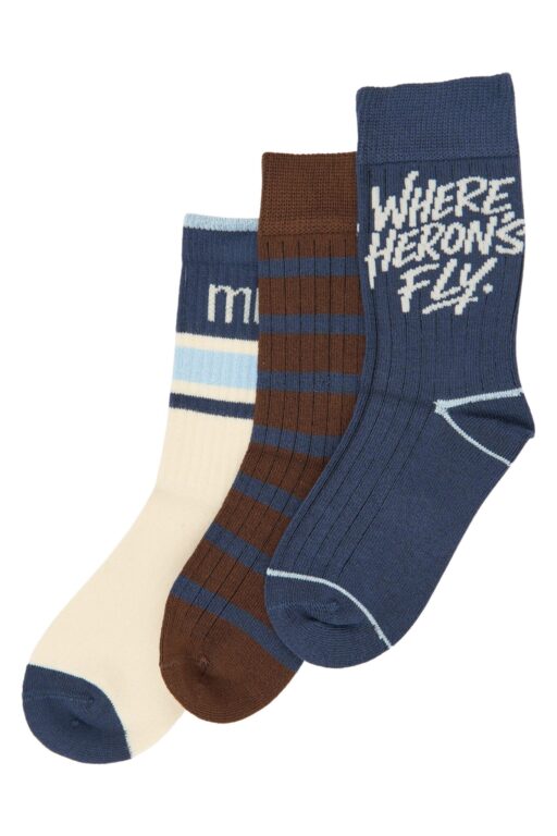 Minipop Maik - Bamboo Socks 3-pack - Navy Blazer - 19/22