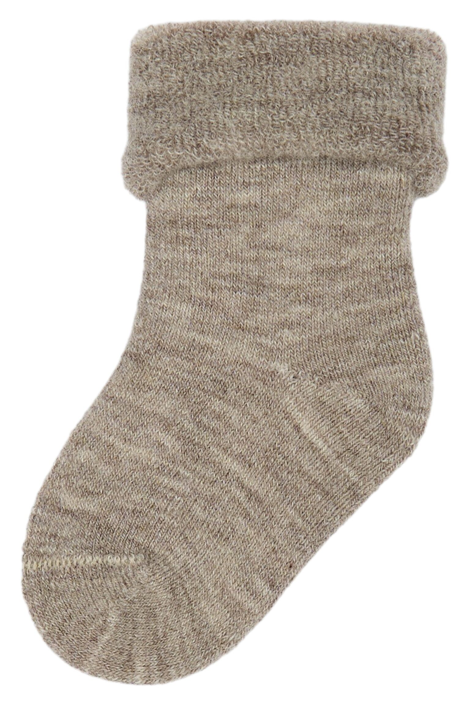 Minipop - Wool Baby Sock - Brown Melange - 15/18 Minipop - Wool Baby Sock - Brown Melange - 15/18