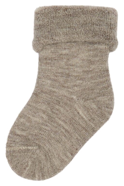 Minipop - Wool Baby Sock - Brown Melange - 15/18 Minipop - Wool Baby Sock - Brown Melange - 15/18