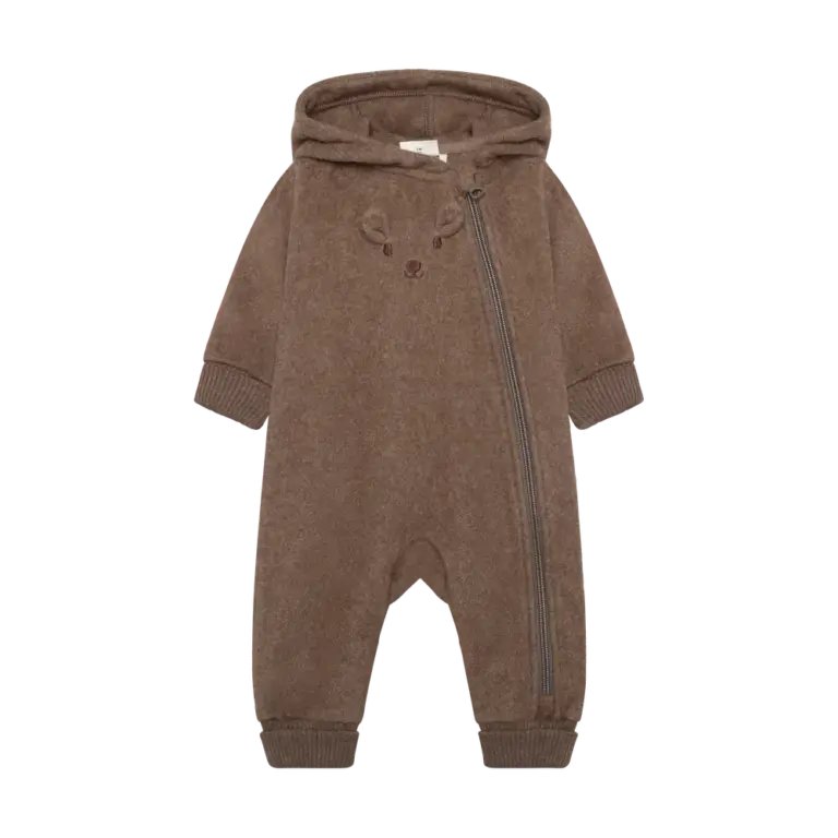 Minymo Køredragt M. Fleece - Chocolate Chip - 92
