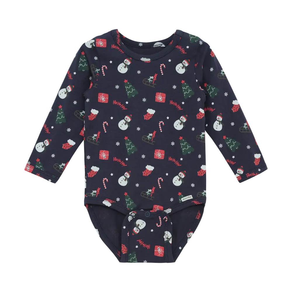 Minymo Langærmet Body - Parisian Night - 80