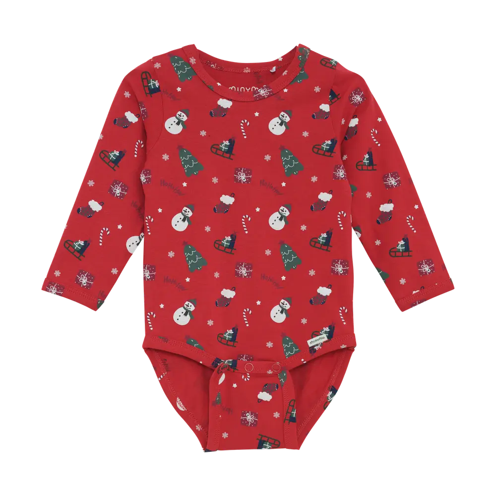 Minymo Langærmet Body - Scarlet Sage - 50 Minymo Langærmet Body - Scarlet Sage - 50