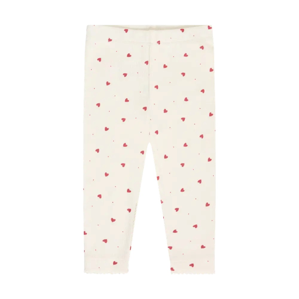 Minymo Rib Leggings - Eggnog - 50