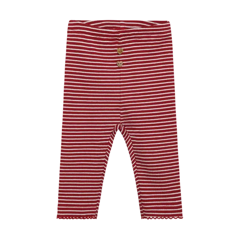 Minymo Rib Leggings - Rio Red - 68