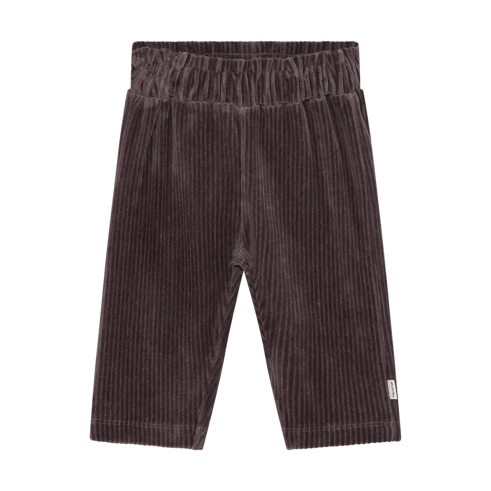 Minymo Velour Bukser - Plum Truffle - 68