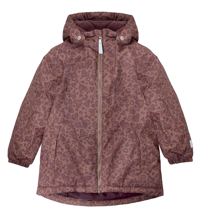 Minymo Vinterjakke - Burlwood m. Leopard