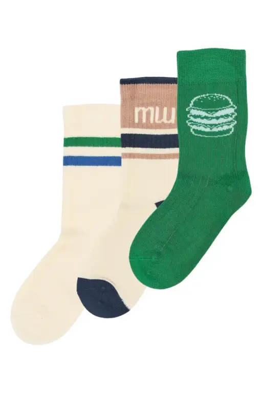 Moe Bambus Strømper 3-pak - Fern Green - 27/30