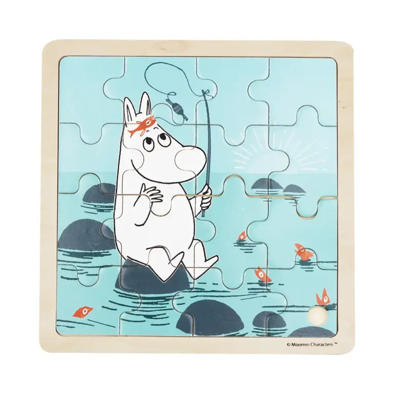 Moomin - Framed Wooden Puzzle - Fishing Moomin - Framed Wooden Puzzle - Fishing