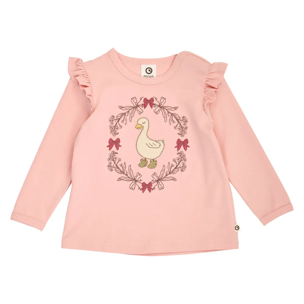 Müsli Heritage Bluse m. Flæser - Blush - 68
