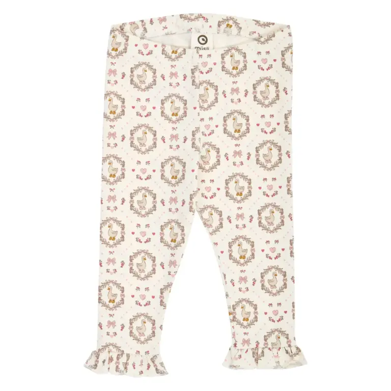 Müsli Heritage Leggings m. Flæse - Balsam Cream/ Blush/ Baroque Rose - 80