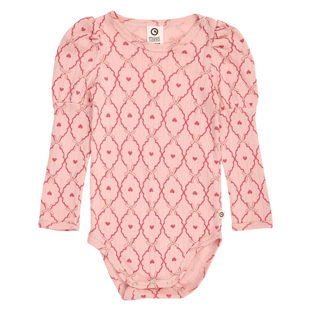 Müsli Love Langærmet Body - Blush/Baroque Rose/Oak - 74