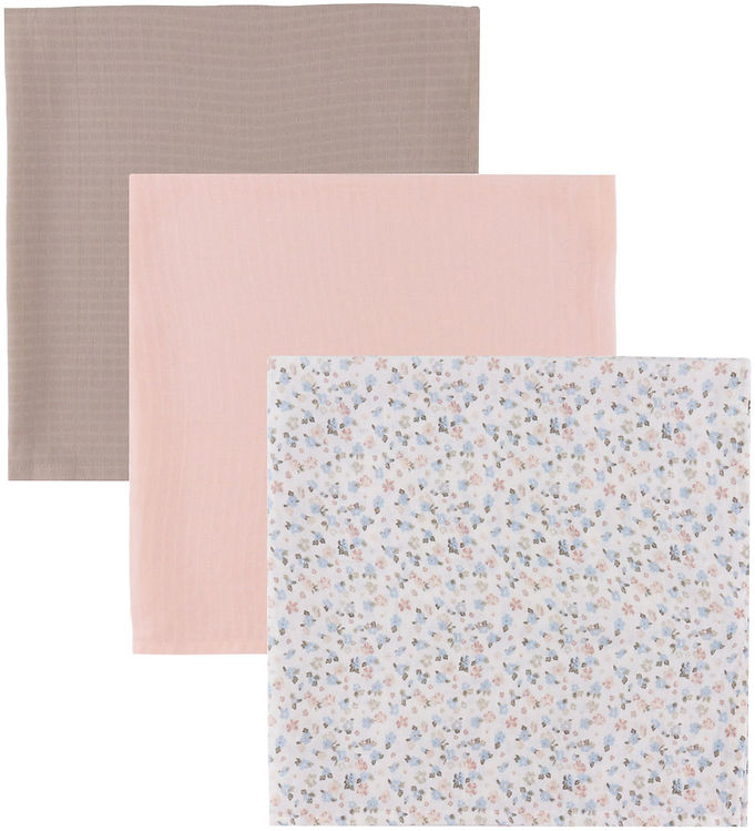 Müsli Stofbleer - 3-pak - 75x75 - Balsam Cream/Peony/Jasmin Blue