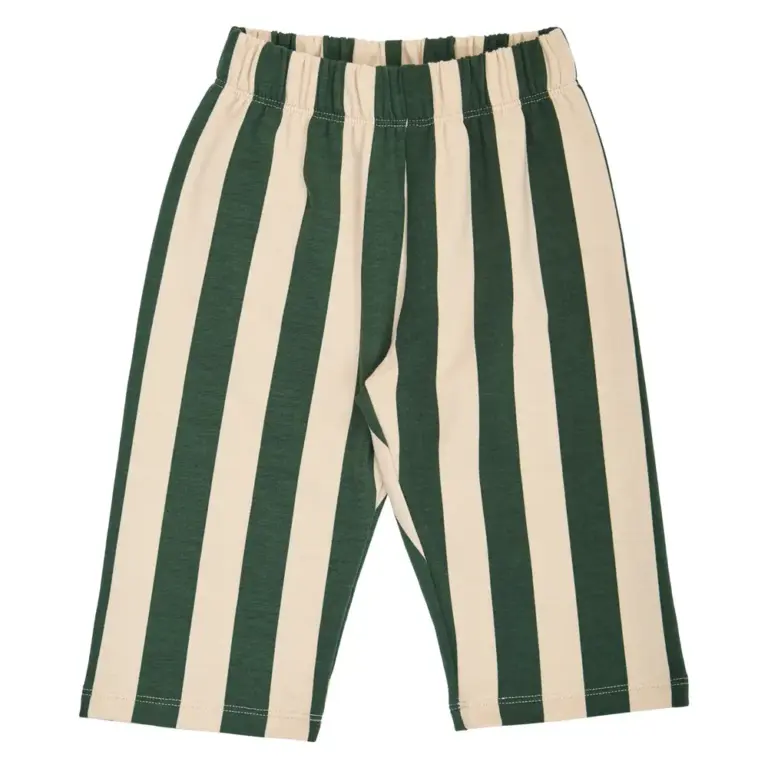 Müsli Stripe Bukser - Oak/Forest Green - 68