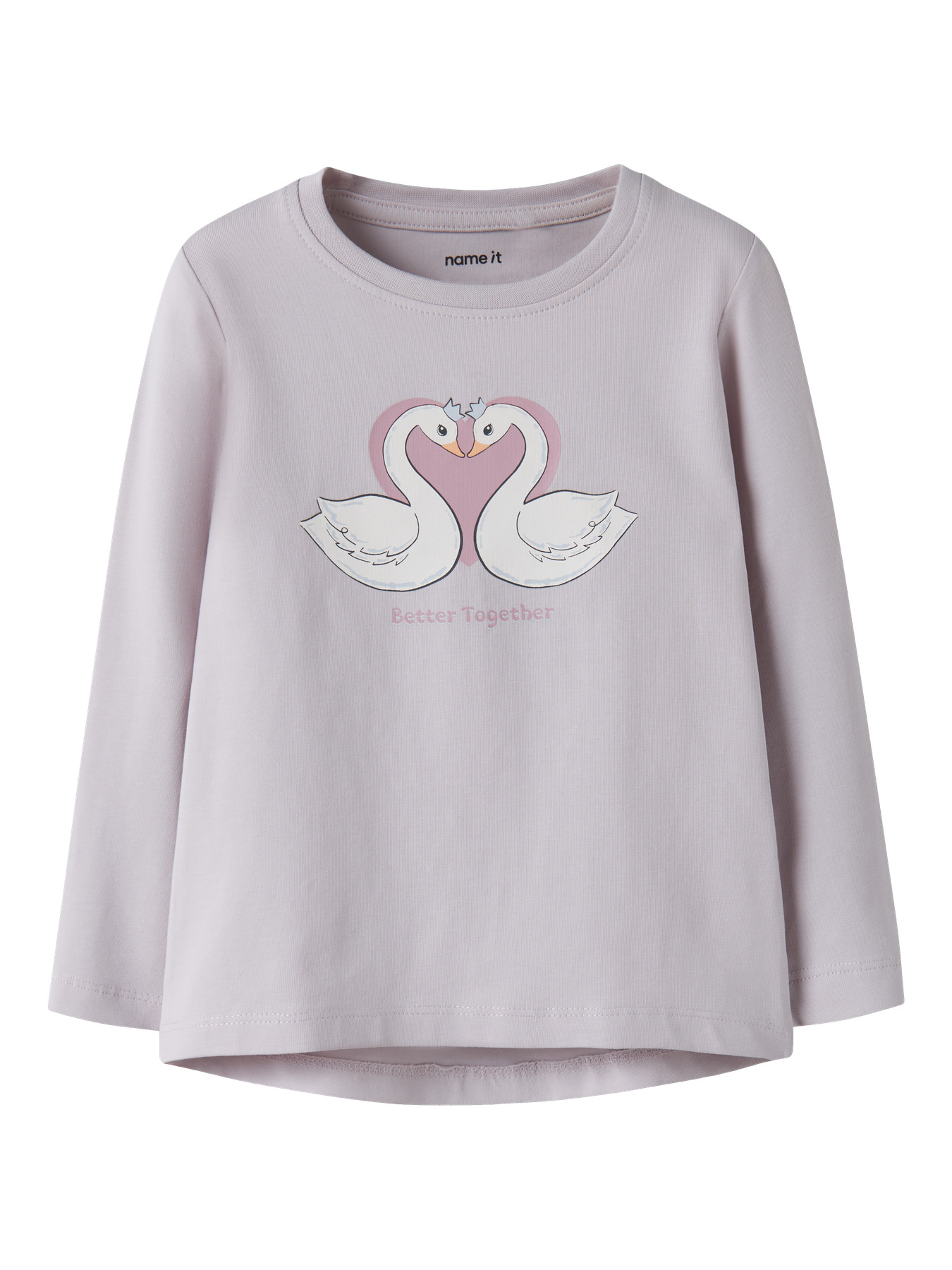 NAME IT Bluse Vix Lilac Marble Swan Heart