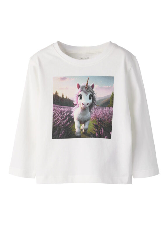 NAME IT Bluse Votea Cloud Dancer Lavender Unicorn