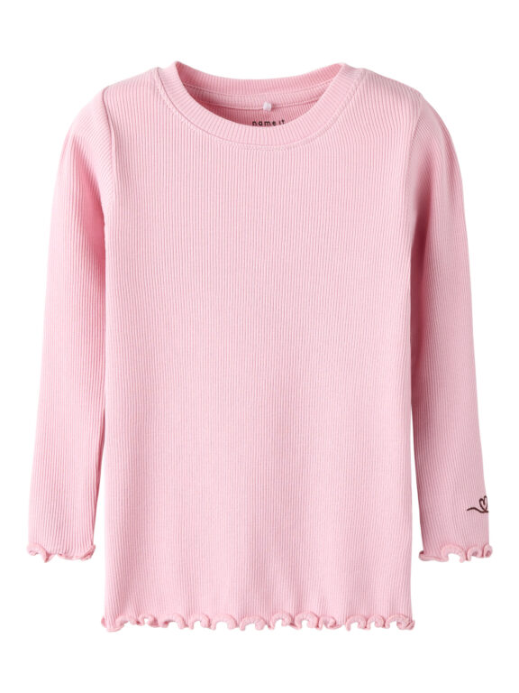 NAME IT Rib Bluse Kayla Bleached Mauve