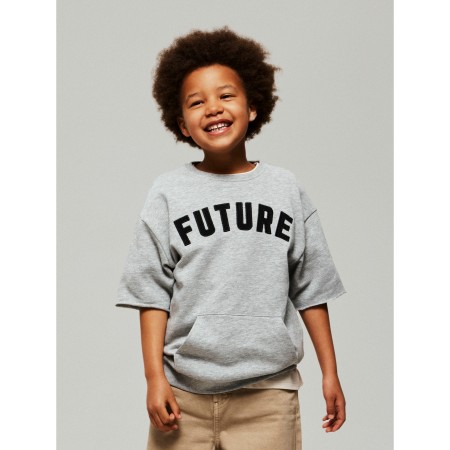 NAME IT Sweat T-shirt Bobby Grey Melange NAME IT Sweat T-shirt Bobby Grey Melange