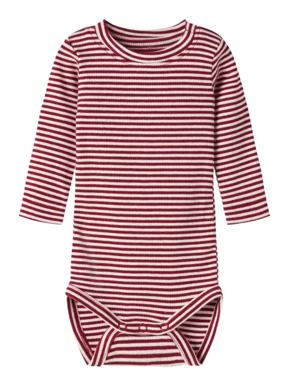 Name It Dab M Langærmet Body - Red Dahlia - 74