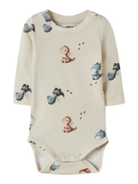 Name It Karlos Langærmet Body - Peyote Melange - 50