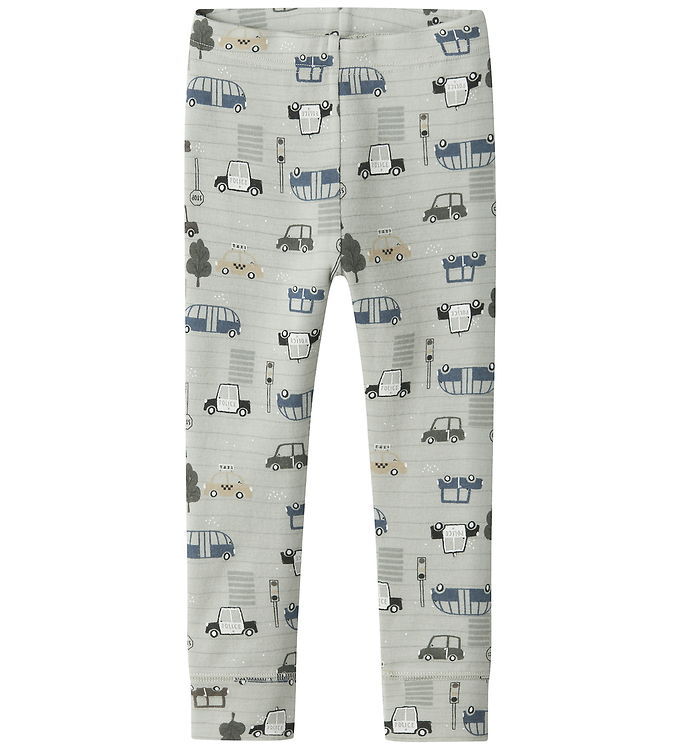 Name It Leggings - Uld - NmmWillow - Mineral Gray/City Cars