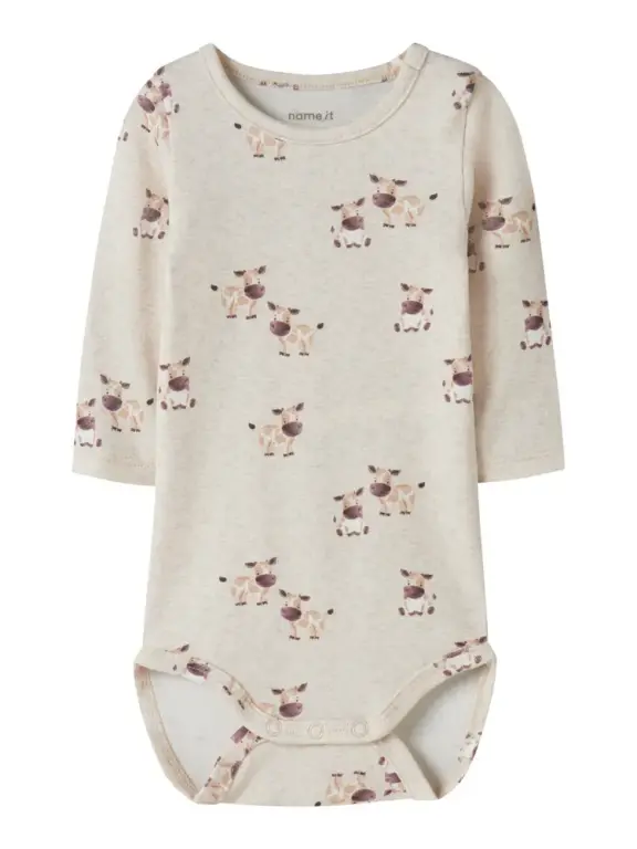 Name It Lois Langærmet Body - Peyote Melange - 50