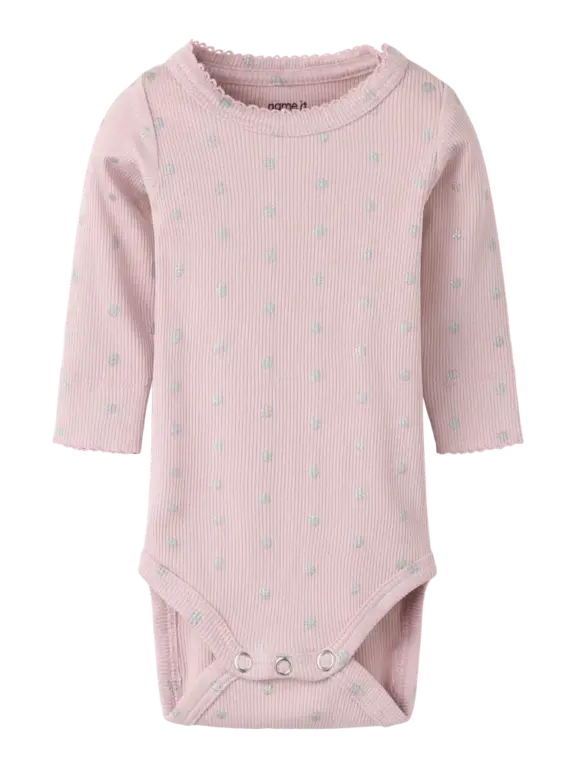 Name It Lona Langærmet Body - Violet Ice - 56