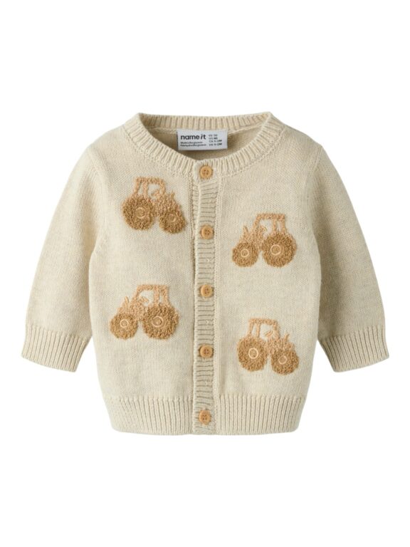 Name It London - LS Knit Cardigan - Peyote Melange - 50 cm